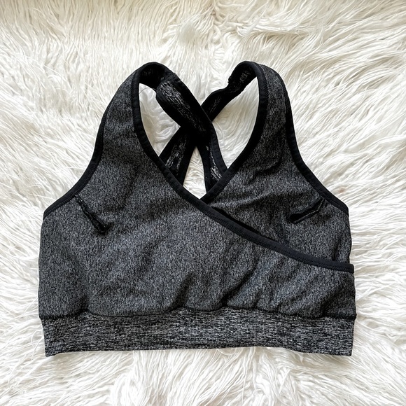 Camo Sports Bra with Surplice Bust and Unique Back Design - Picture 6 of 8